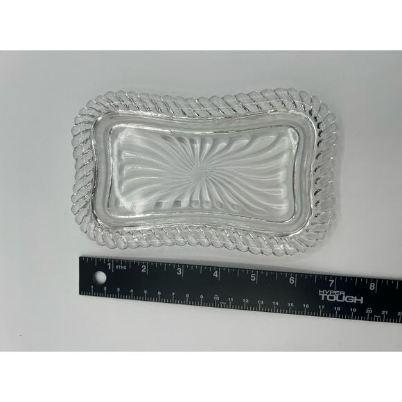 Vintage Elegant Glassware Crystal Mini‎ Sugar and Creamer With Tray - Picture 3 of 3